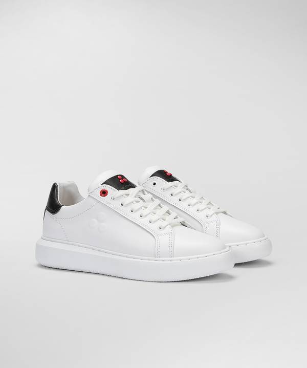 Peuterey Sneaker In Pelle Con Logo Goffrato