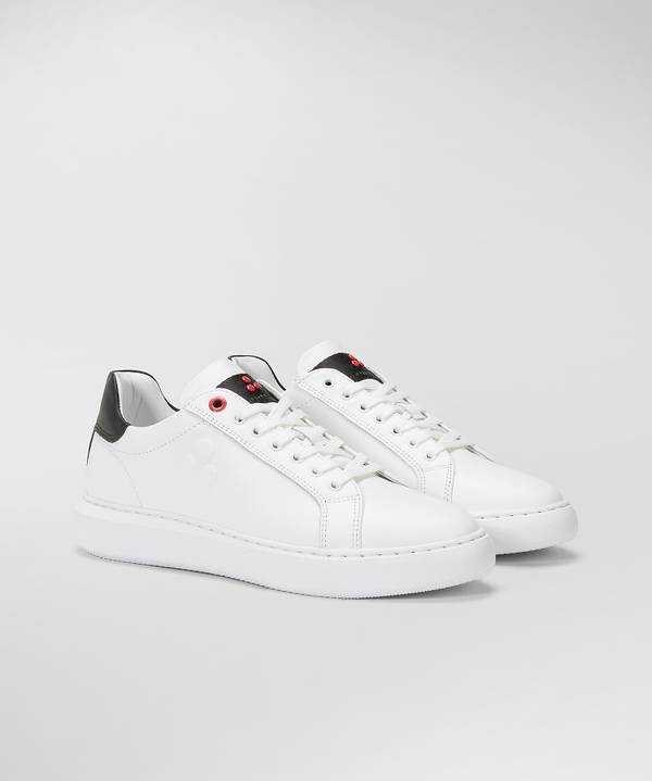 Peuterey Sneaker In Pelle Con Logo Goffrato