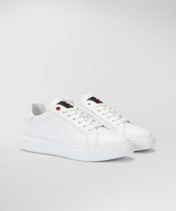Peuterey Sneaker In Pelle Con Logo Goffrato