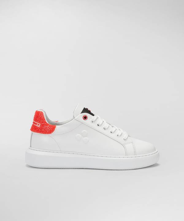 Peuterey Sneaker in pelle con tallone lavorato
