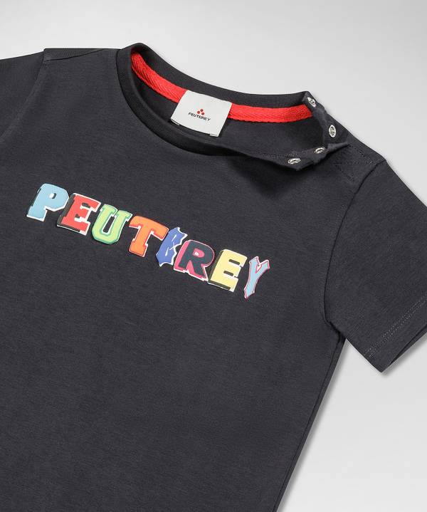 Peuterey T-shirt Con Scritta Multicolor