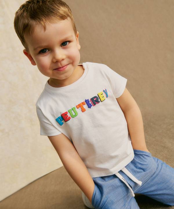 Peuterey T-shirt Con Scritta Multicolor