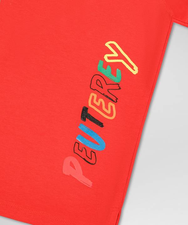 Peuterey T-shirt Con Stampa Sul Retro