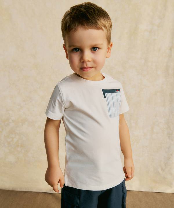 Peuterey T-shirt con taschino rigato