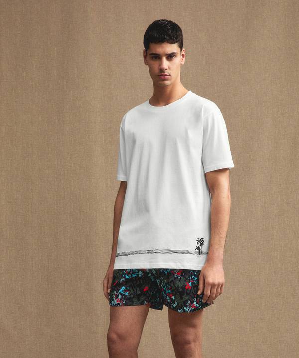 Peuterey T-Shirt Over Con Decorazione Palme