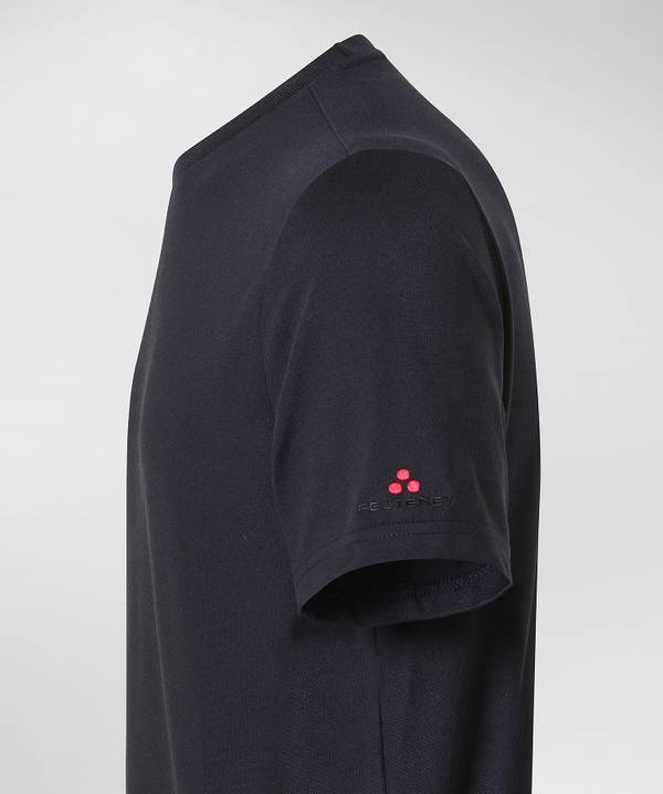 Peuterey T-Shirt Stretch In Cotone E Seta