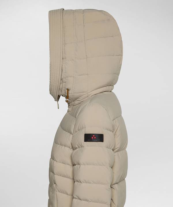 Peuterey Piumino Lungo Con Pelliccia In Tono Colore