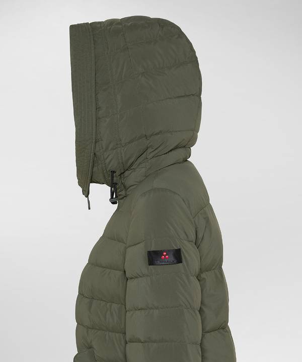 Peuterey Piumino Lungo Con Pelliccia In Tono Colore