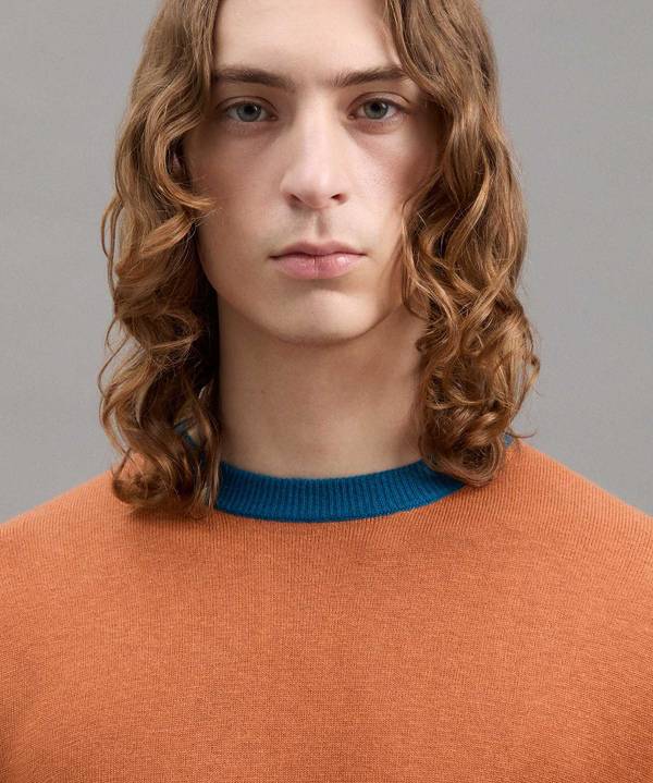 Peuterey Pullover In Tricot Misto Lana Con Dettagli A Contrasto