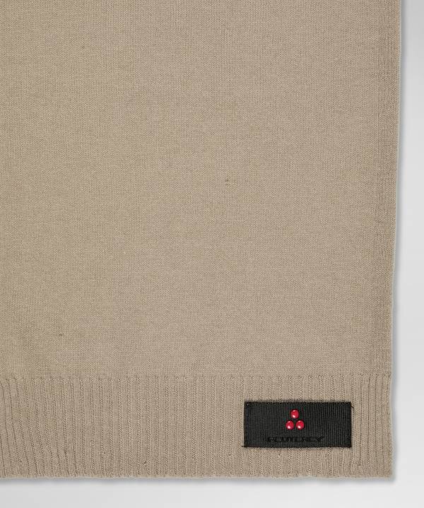 Peuterey Sciarpa In Tricot Misto Lana Con Fascetta Portalogo