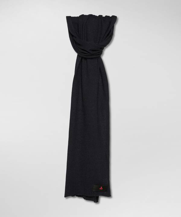 Peuterey Sciarpa In Tricot Misto Lana Con Fascetta Portalogo