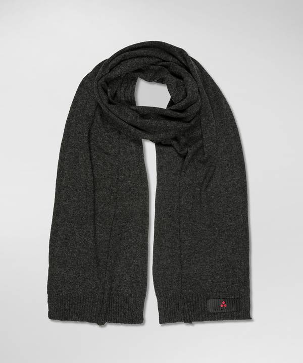 Peuterey Sciarpa In Tricot Misto Lana Con Fascetta Portalogo