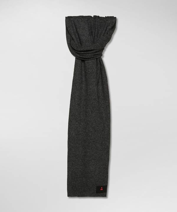 Peuterey Sciarpa In Tricot Misto Lana Con Fascetta Portalogo