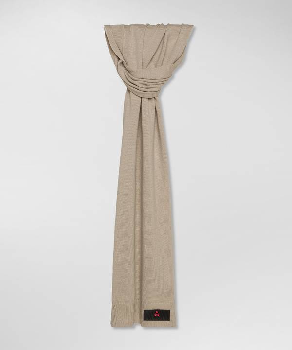 Peuterey Sciarpa In Tricot Misto Lana Con Fascetta Portalogo
