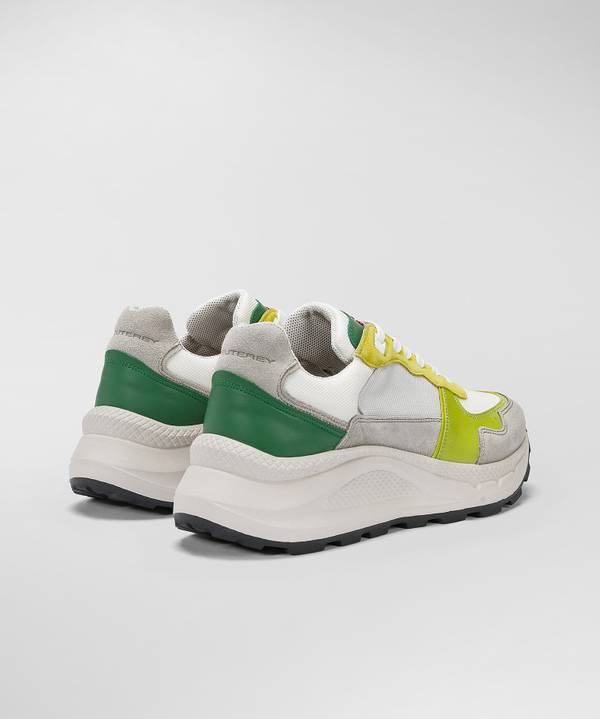 Peuterey Sneakers In Pelle Con Dettagli Nylon E Nappa