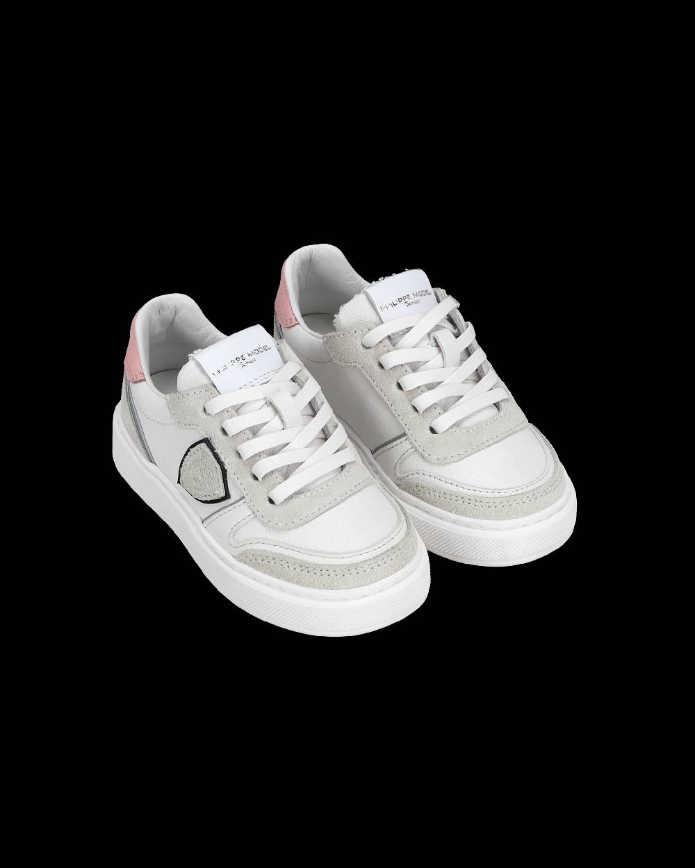 Philippe Model Baby Nice Low-Top Sneakers in Leather, Brown Blue