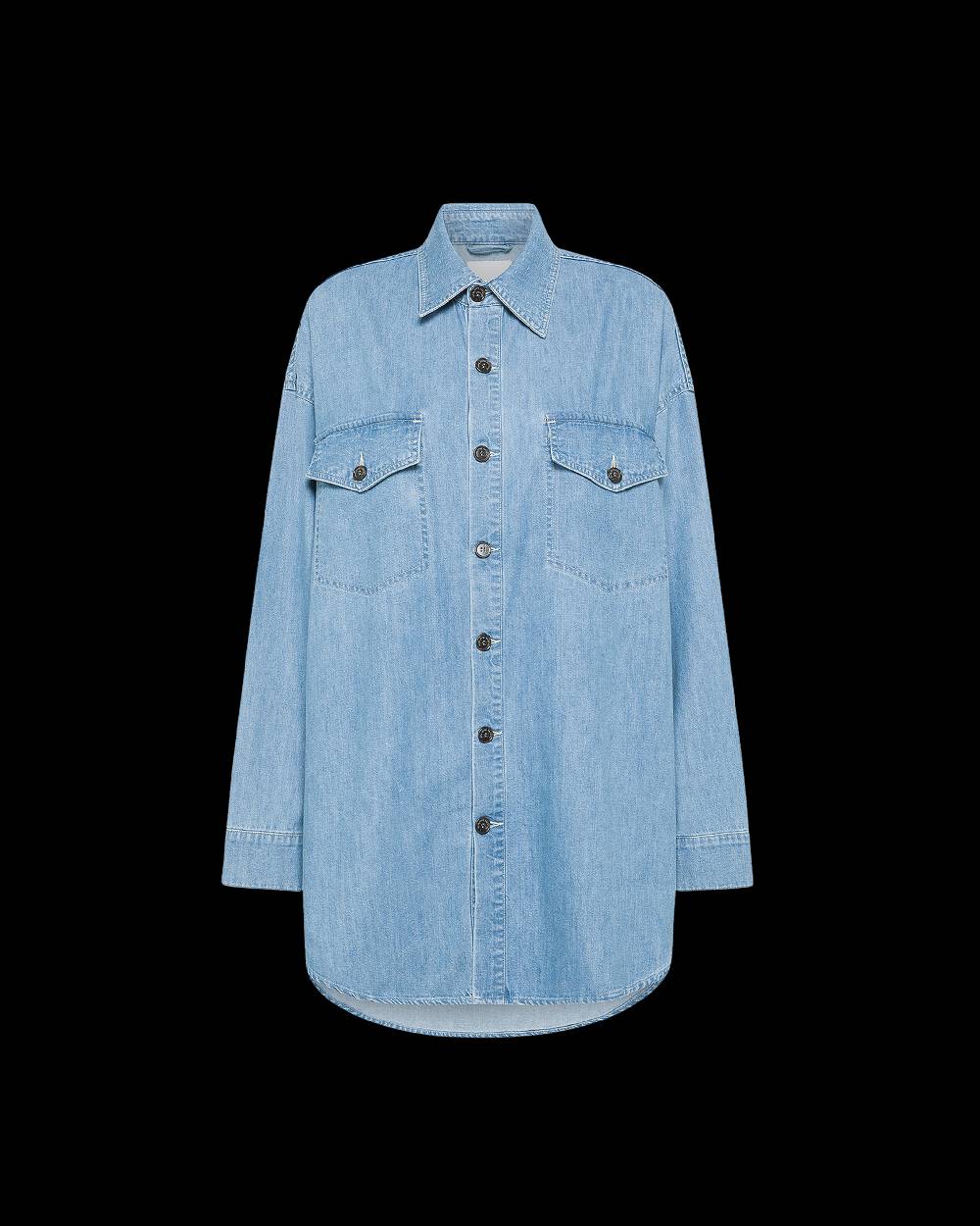 Philippe Model Camicia In Jeans Diane Da Donna Azzurra In Denim