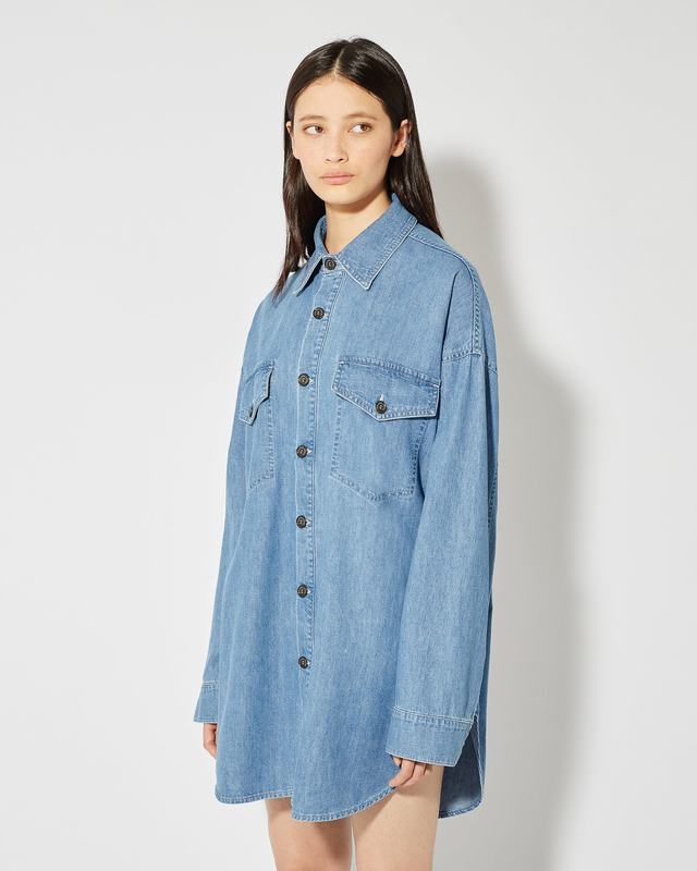 Philippe Model Camicia In Jeans Diane Da Donna Azzurra In Denim