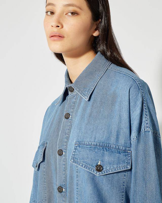 Philippe Model Camicia In Jeans Diane Da Donna Azzurra In Denim