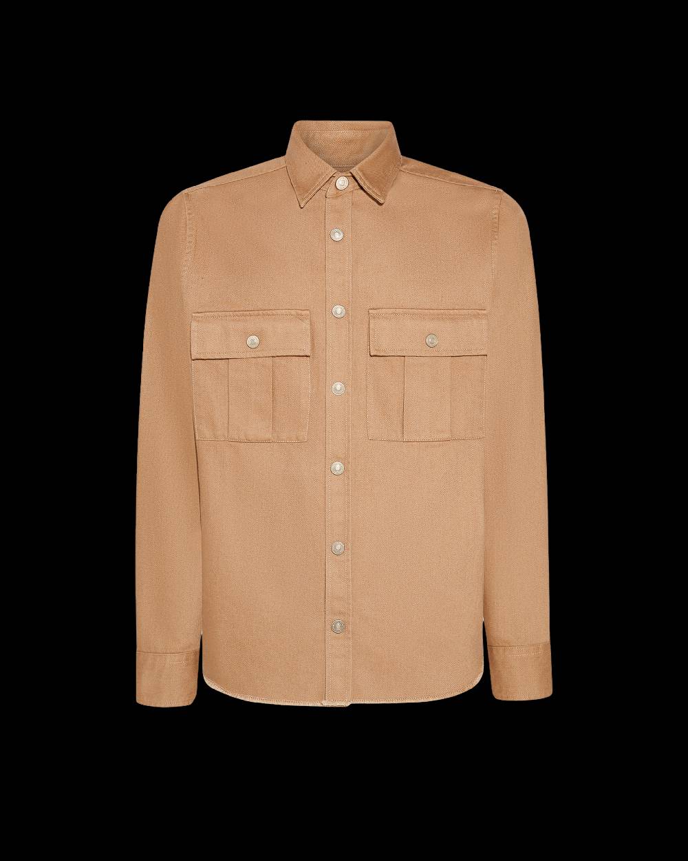 Philippe Model Camicia Militare Dereck Da Uomo Marrone In Cotone