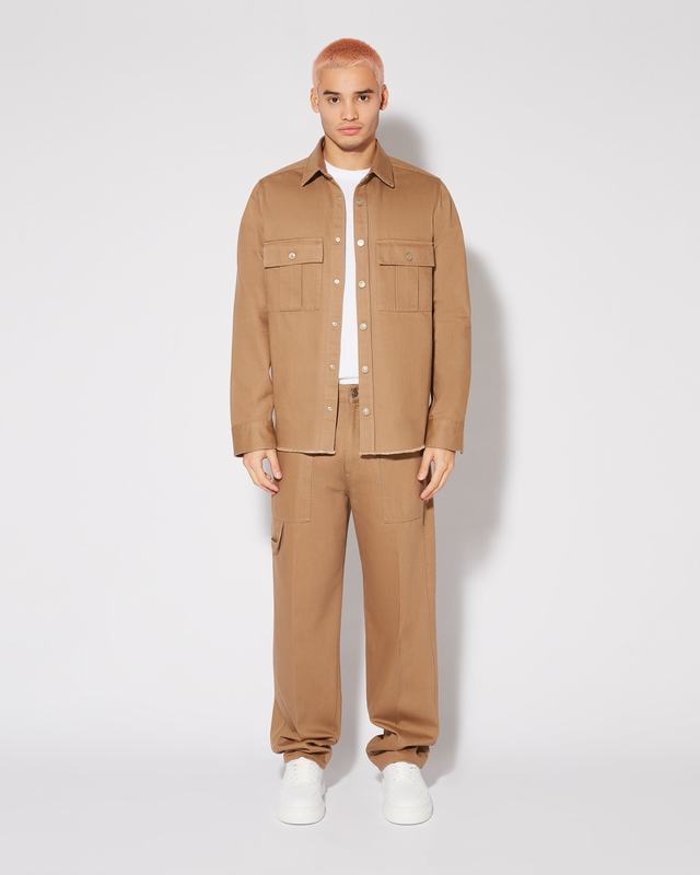 Philippe Model Camicia Militare Dereck Da Uomo Marrone In Cotone