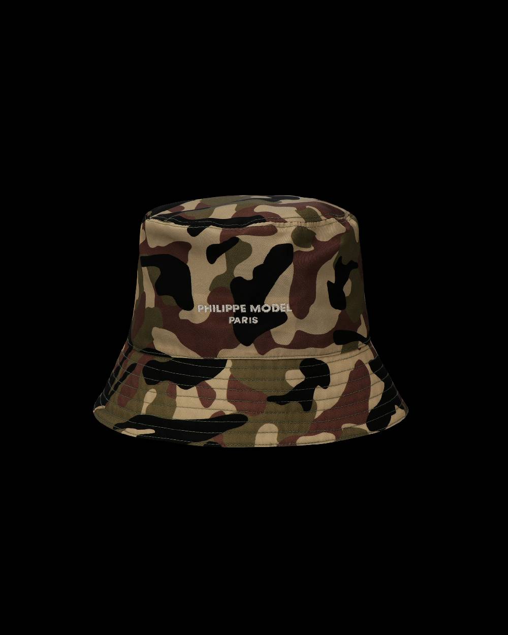 Philippe Model Cappello da Uomo Camouflage verde in Tessuto Tecnico