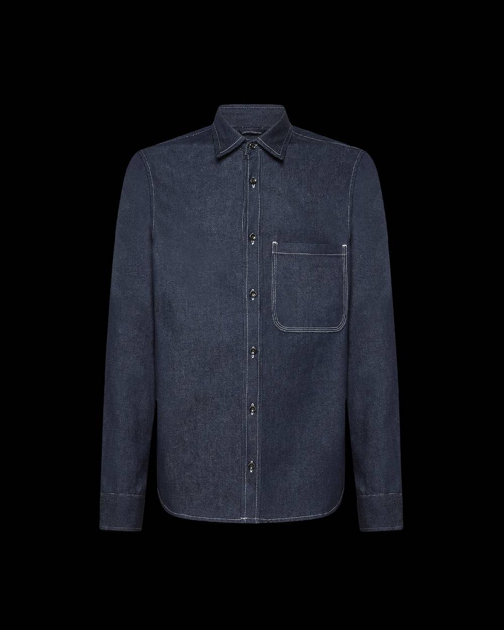 Philippe Model Denim Overshirt David Da Uomo Blu In Denim