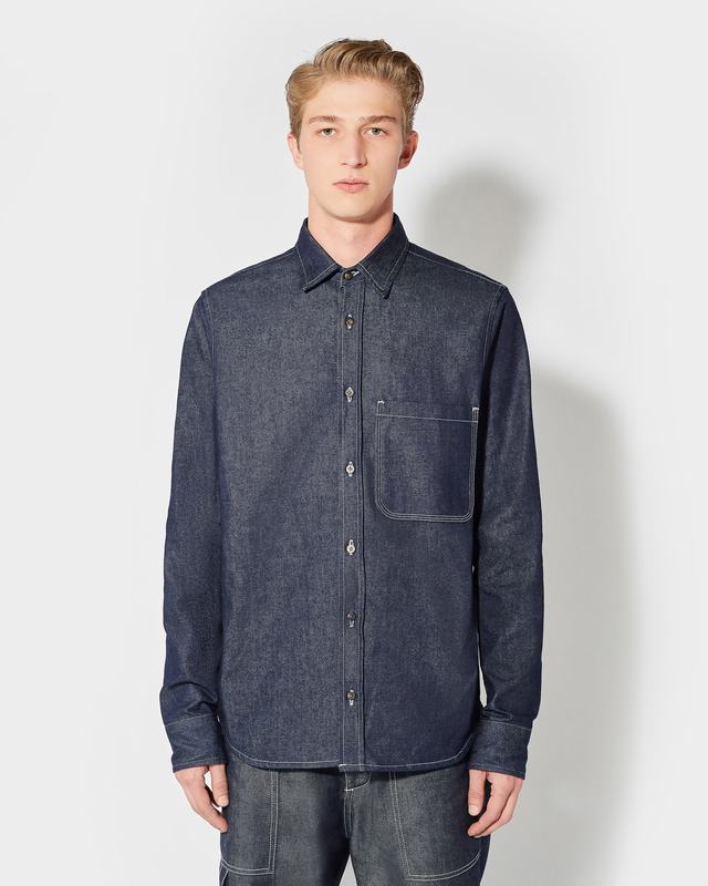 Philippe Model Denim Overshirt David da Uomo Blu in Denim