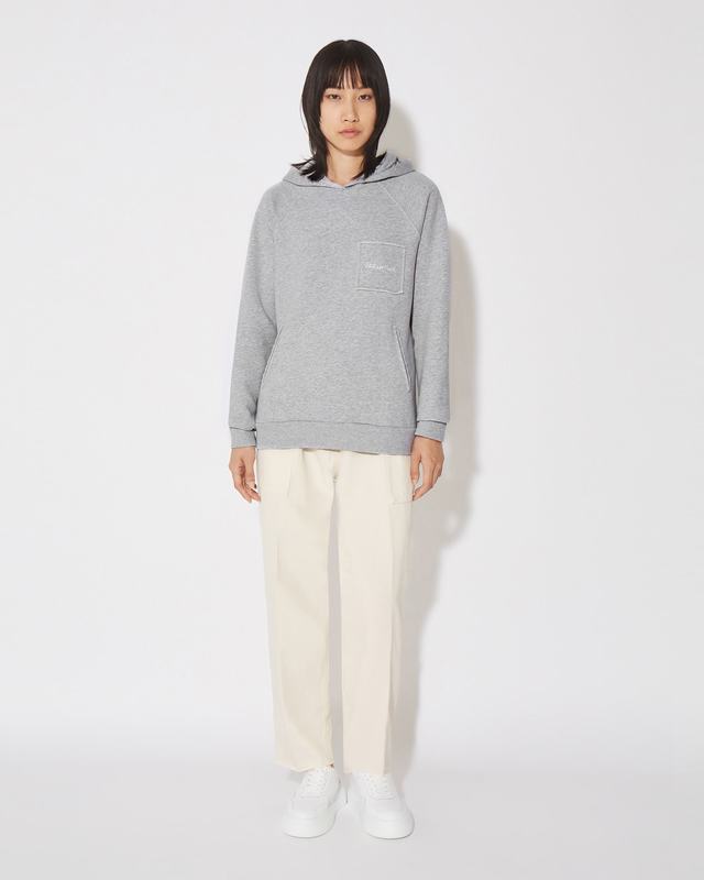 Philippe Model Felpa Con Cappuccio JADE Da Donna Grigia In Jersey