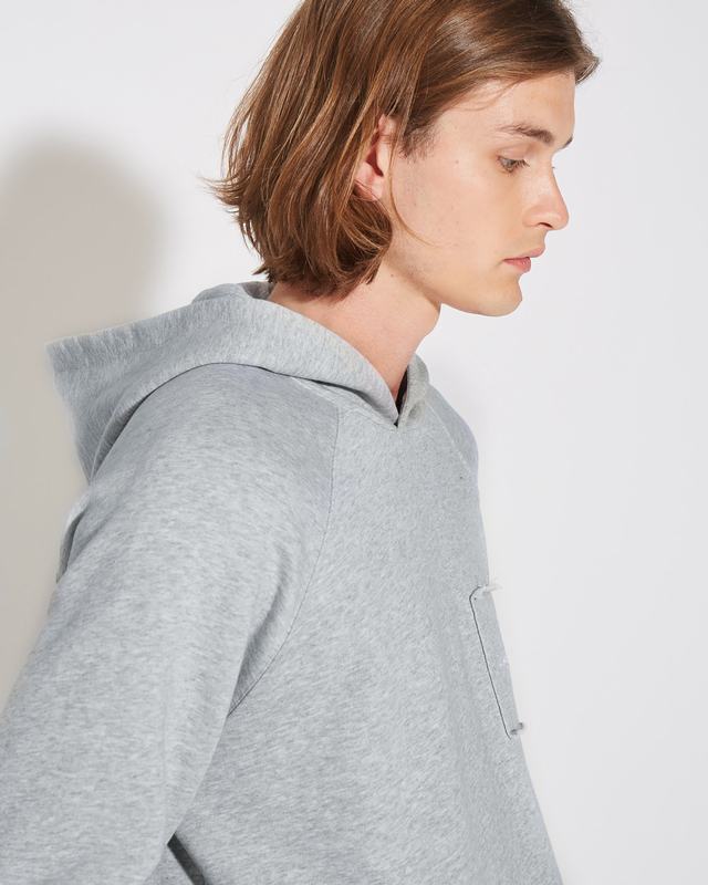 Philippe Model Felpa Con Cappuccio JEAN Da Uomo Grigia In Jersey