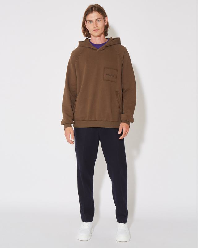 Philippe Model Felpa Con Cappuccio JEAN Da Uomo Marrone In Jersey