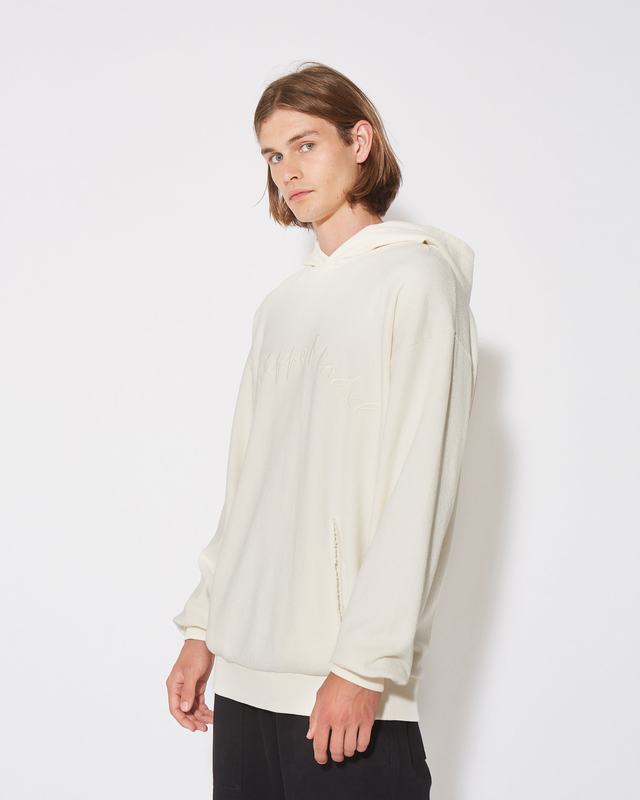 Philippe Model Felpa Con Cappuccio JEROME Da Uomo Ecru In Pelle