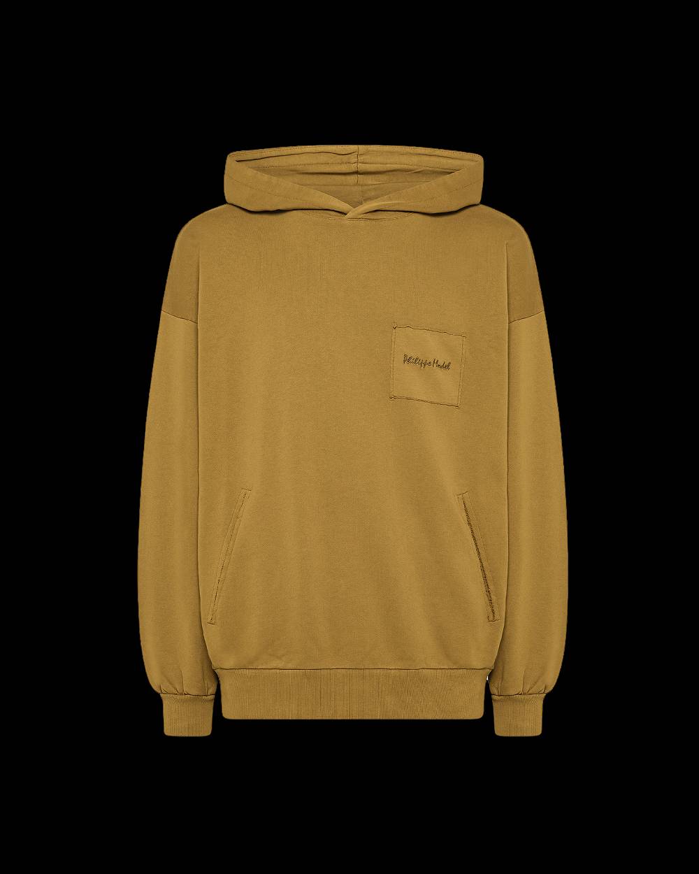 Philippe Model Felpa Con Cappuccio JEROME Da Uomo Senape In Jersey