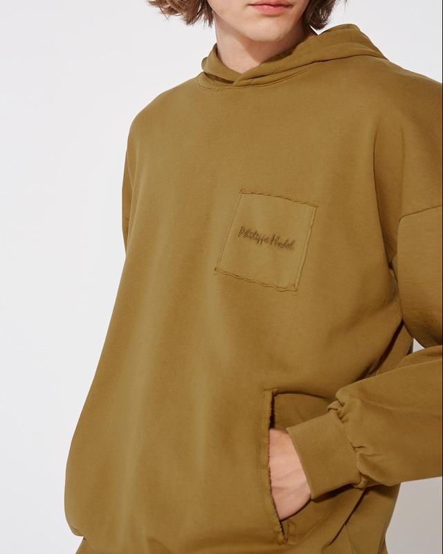 Philippe Model Felpa Con Cappuccio JEROME Da Uomo Senape In Jersey