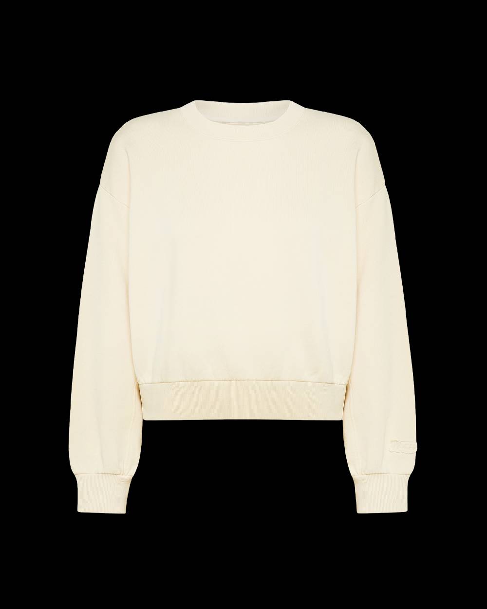 Philippe Model Felpa Cropped Beatrice Da Donna Beige Ecru In Jersey