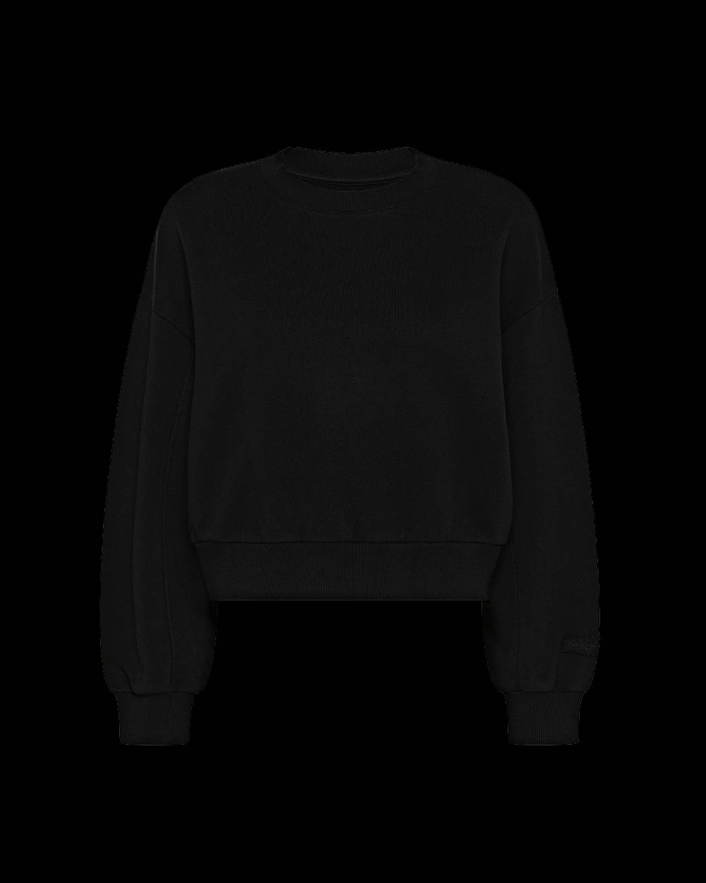 Philippe Model Felpa Cropped Beatrice Da Donna Nera In Jersey