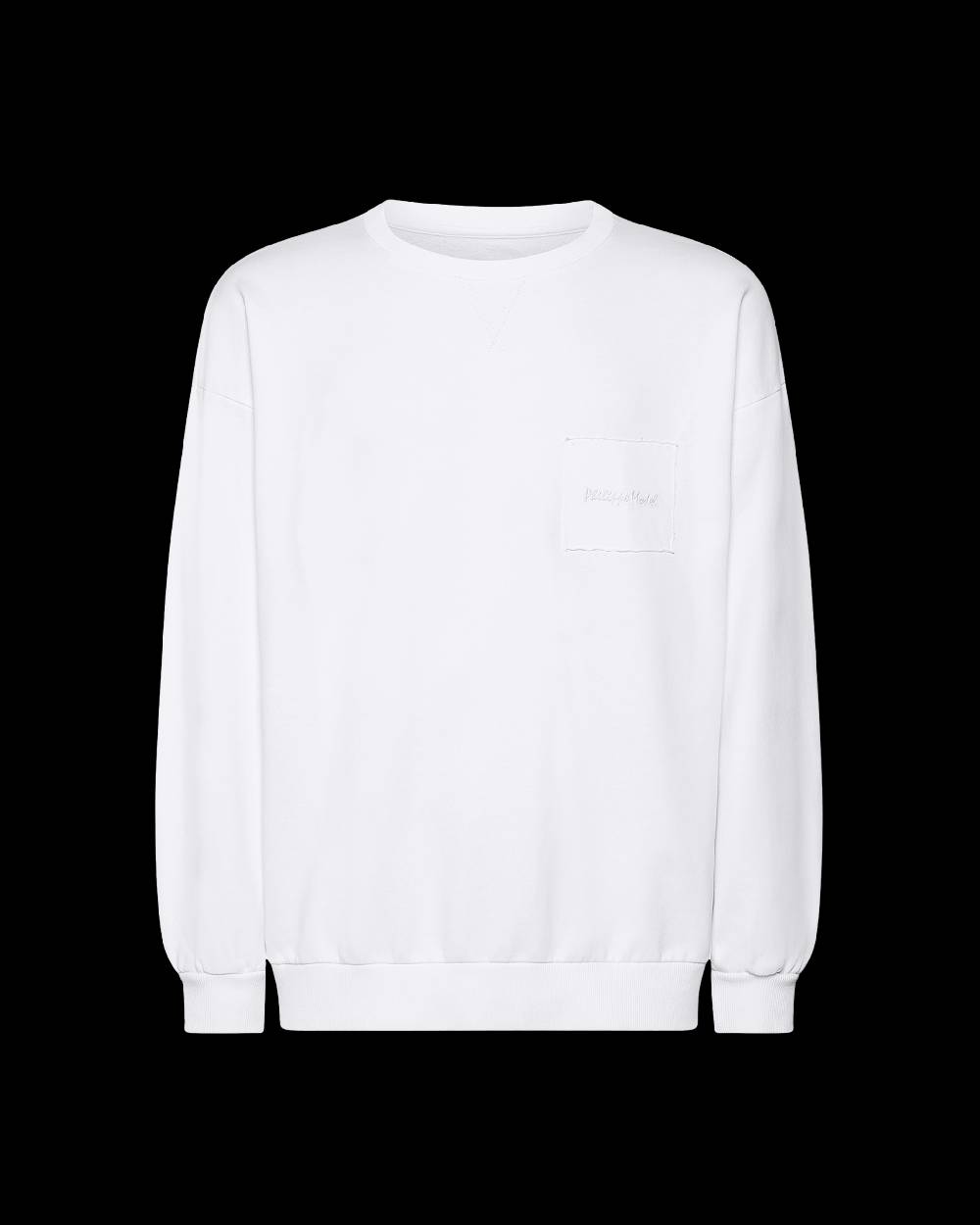 Philippe Model Felpa Girocollo BASTIEN Da Uomo Bianca In Jersey