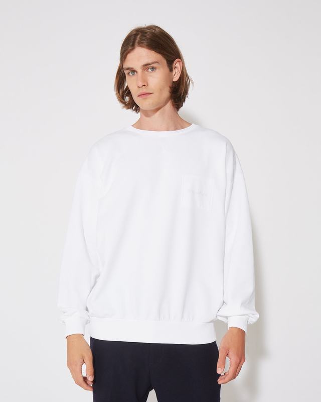 Philippe Model Felpa girocollo BASTIEN da Uomo Bianca in Jersey