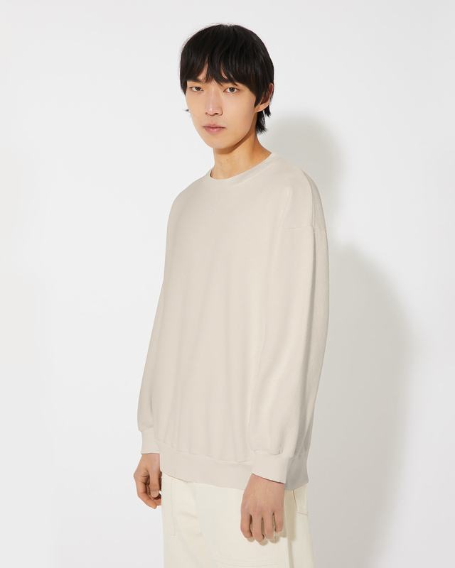 Philippe Model Felpa Girocollo BASTIEN Da Uomo Ecru In Pelle