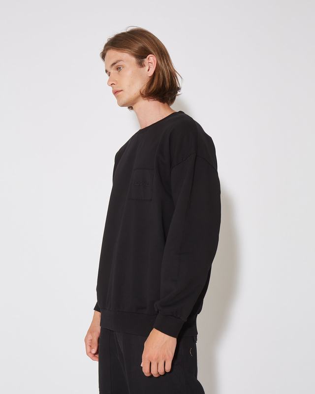 Philippe Model Felpa Girocollo BASTIEN Da Uomo Nera In Jersey