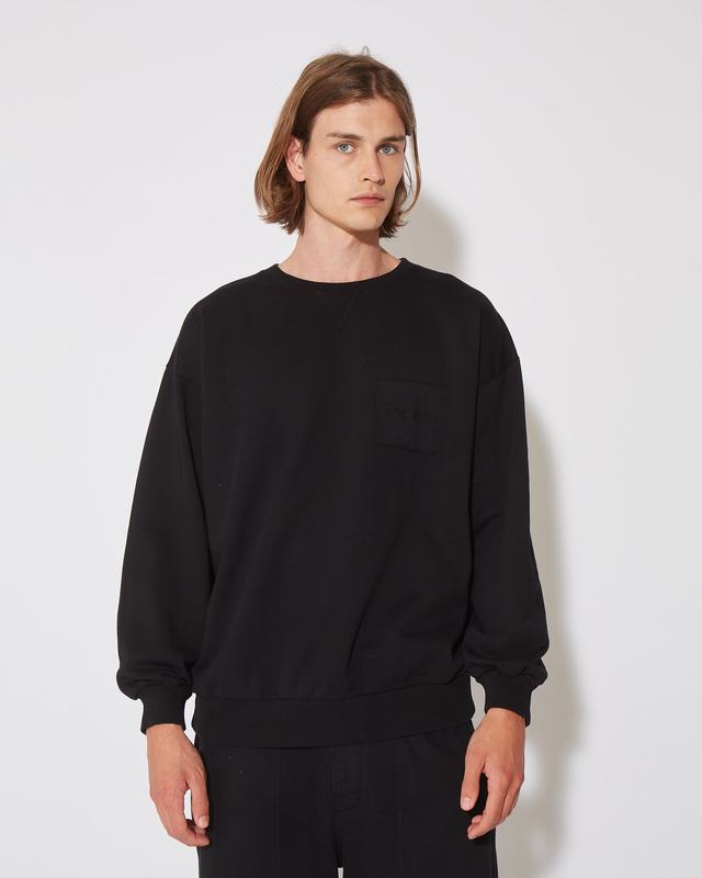 Philippe Model Felpa girocollo BASTIEN da Uomo Nera in Jersey