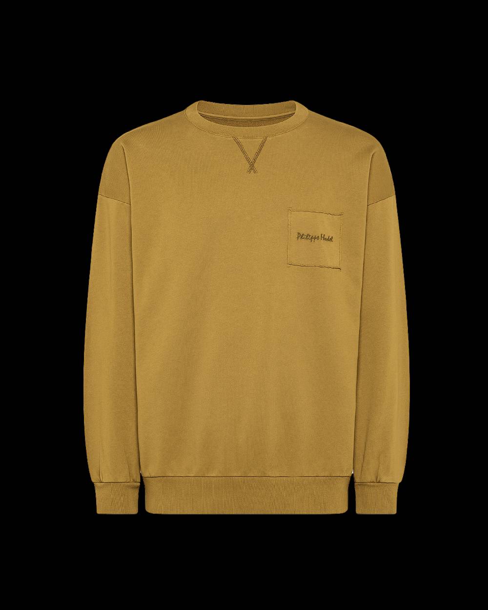 Philippe Model Felpa Girocollo BASTIEN Da Uomo Senape In Jersey