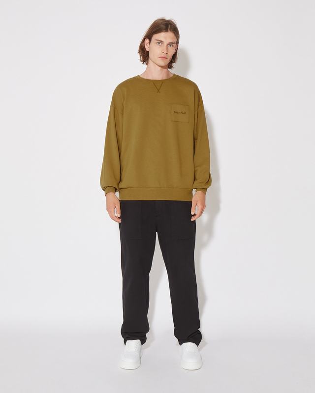 Philippe Model Felpa Girocollo BASTIEN Da Uomo Senape In Jersey