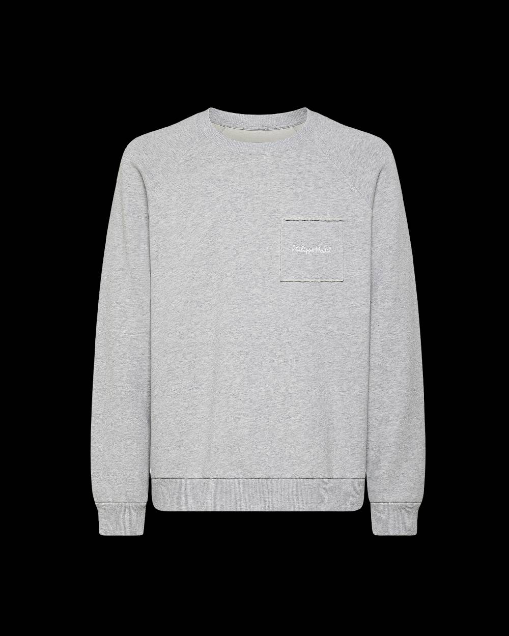 Philippe Model Felpa Girocollo BERNARD Da Uomo Grigia In Jersey