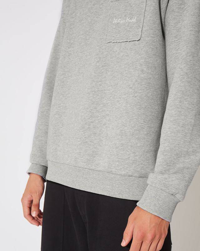 Philippe Model Felpa Girocollo BERNARD Da Uomo Grigia In Jersey