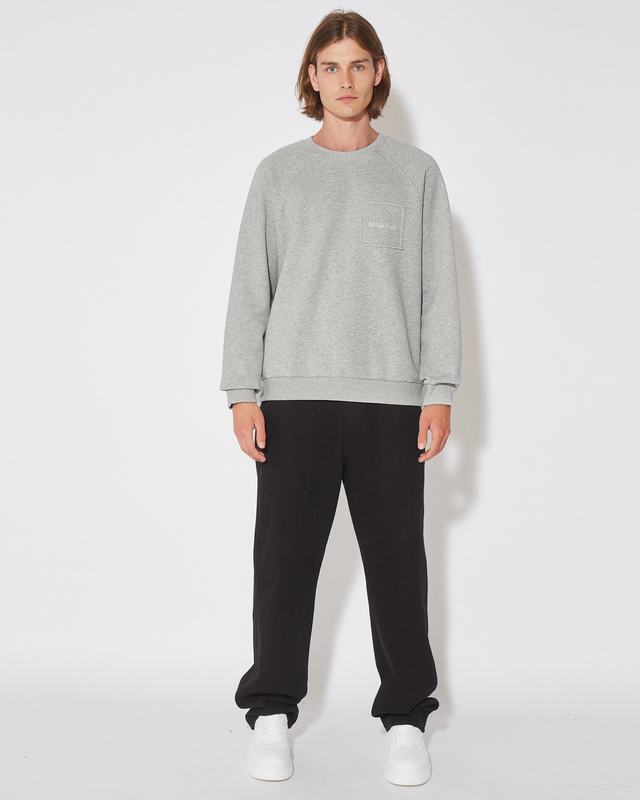 Philippe Model Felpa Girocollo BERNARD Da Uomo Grigia In Jersey