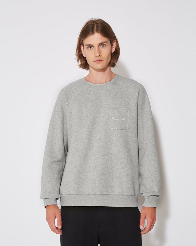 Philippe Model Felpa girocollo BERNARD da Uomo Grigia in Jersey