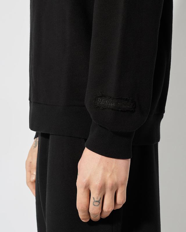 Philippe Model Felpa Girocollo Bernard Da Uomo Nera In Jersey