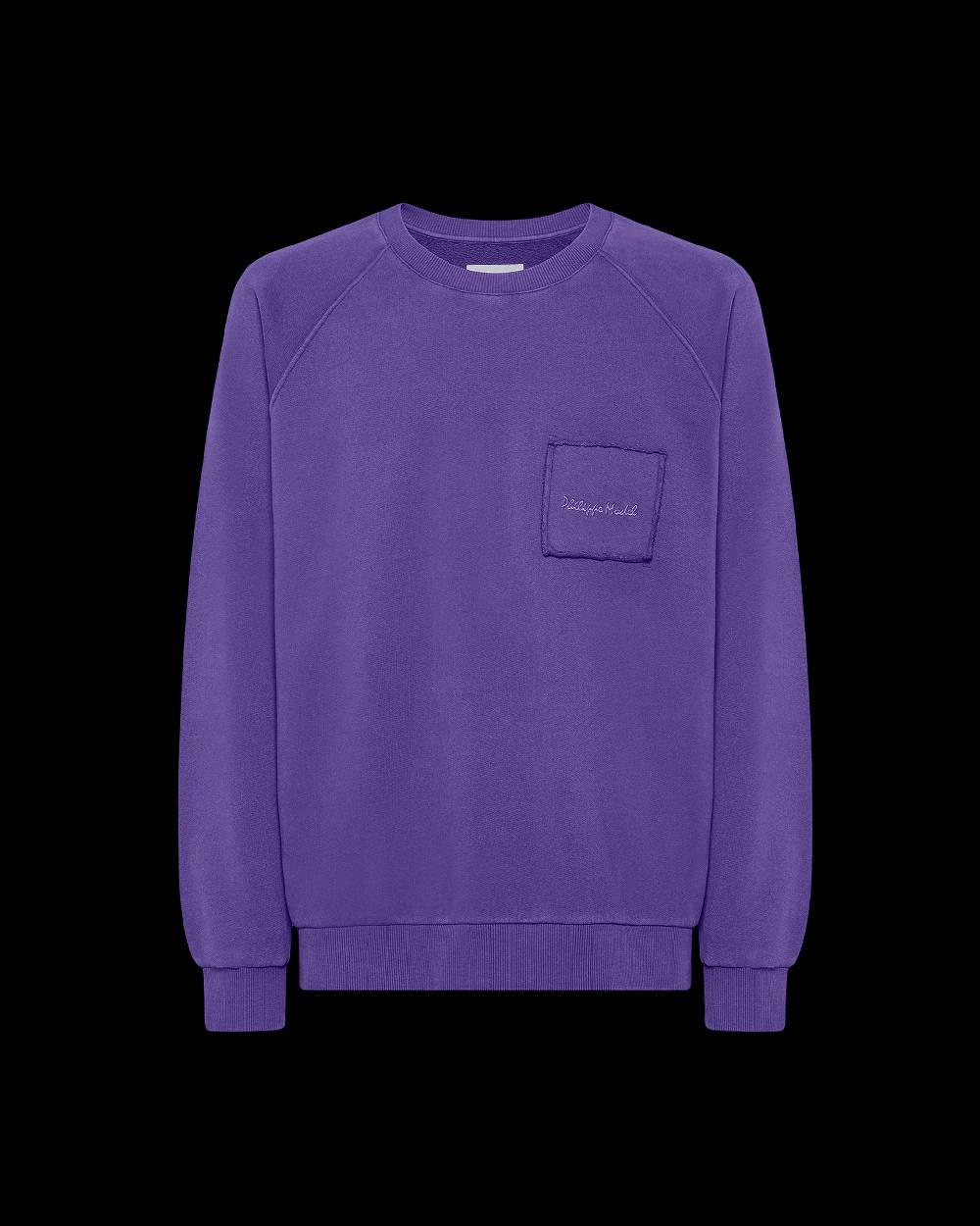 Philippe Model Felpa Girocollo BERNARD Da Uomo Viola In Jersey