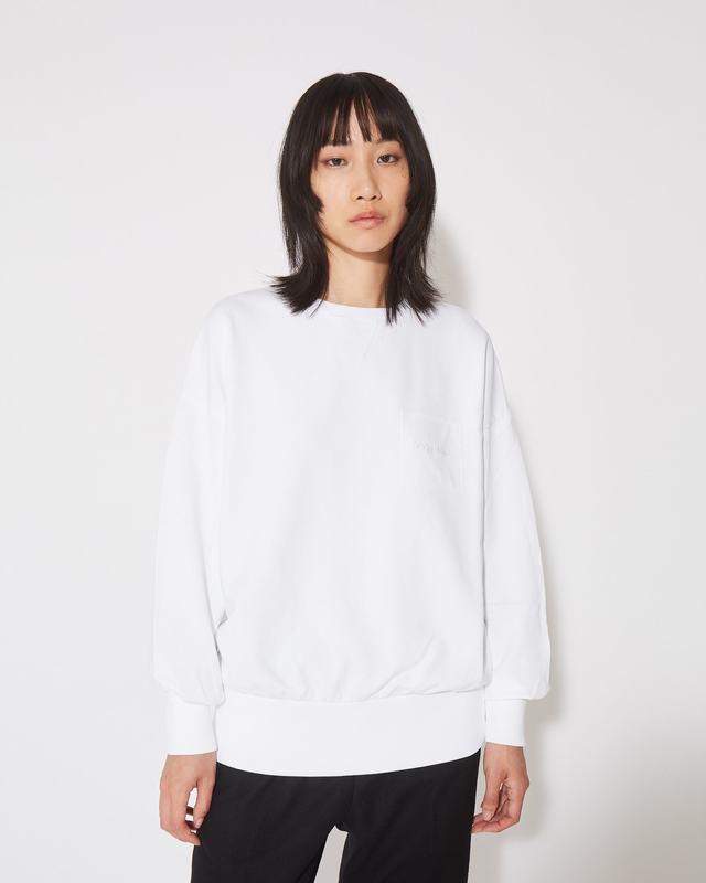 Philippe Model Felpa girocollo Brigitte da Donna Bianca in Jersey